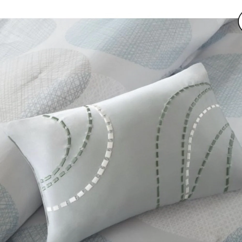 9 pc Home Essence KING NIB Cabrillo Complete Comforter and Cotton Sheets